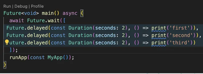Grouping Future calls with wait()