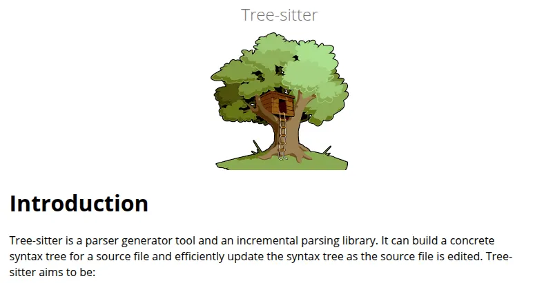 Tree sitter library