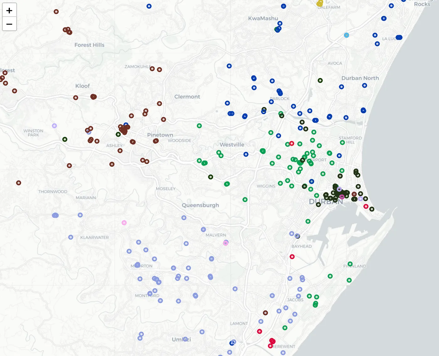 Sales force geographically spread
