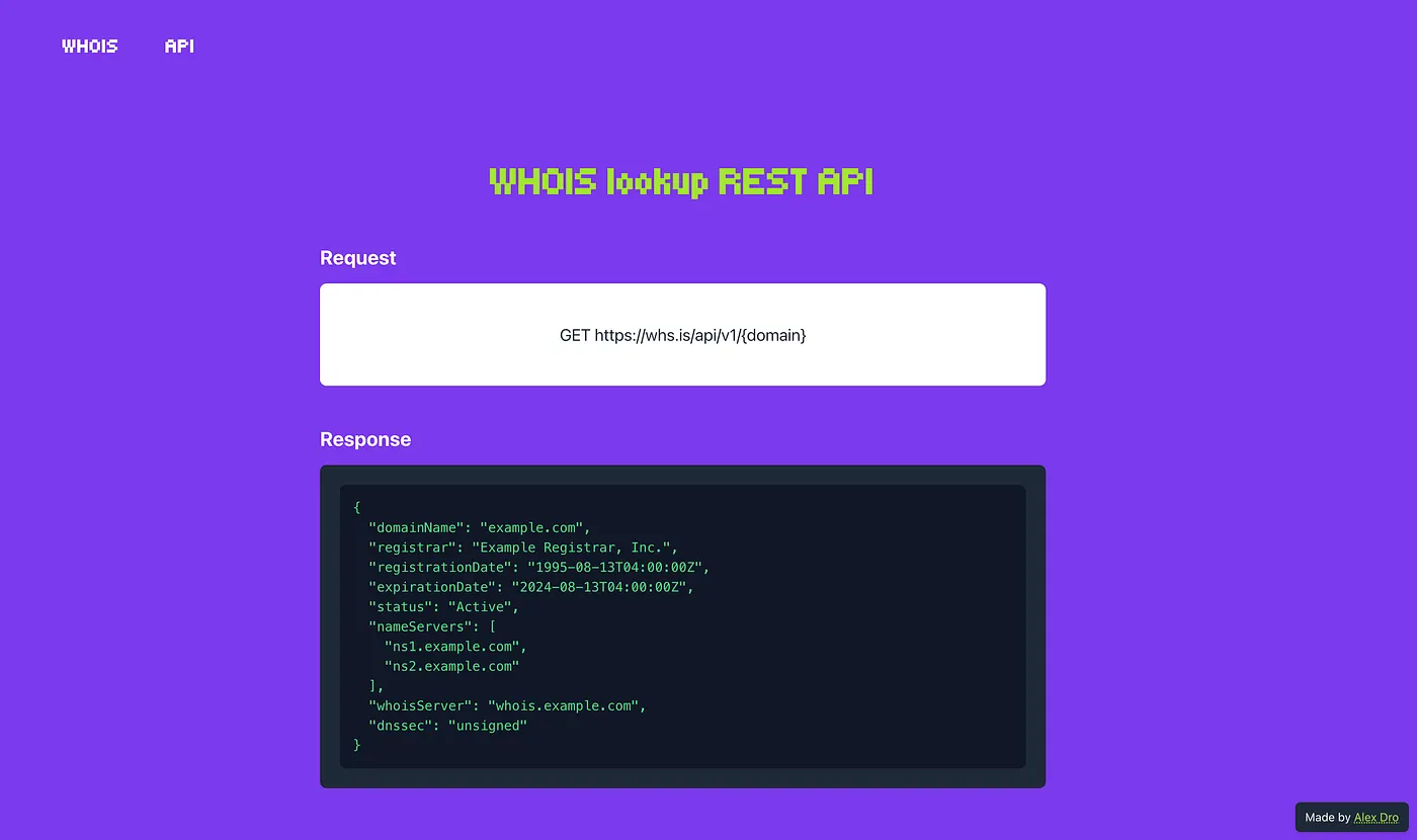 WHS.IS API WHS.IS API