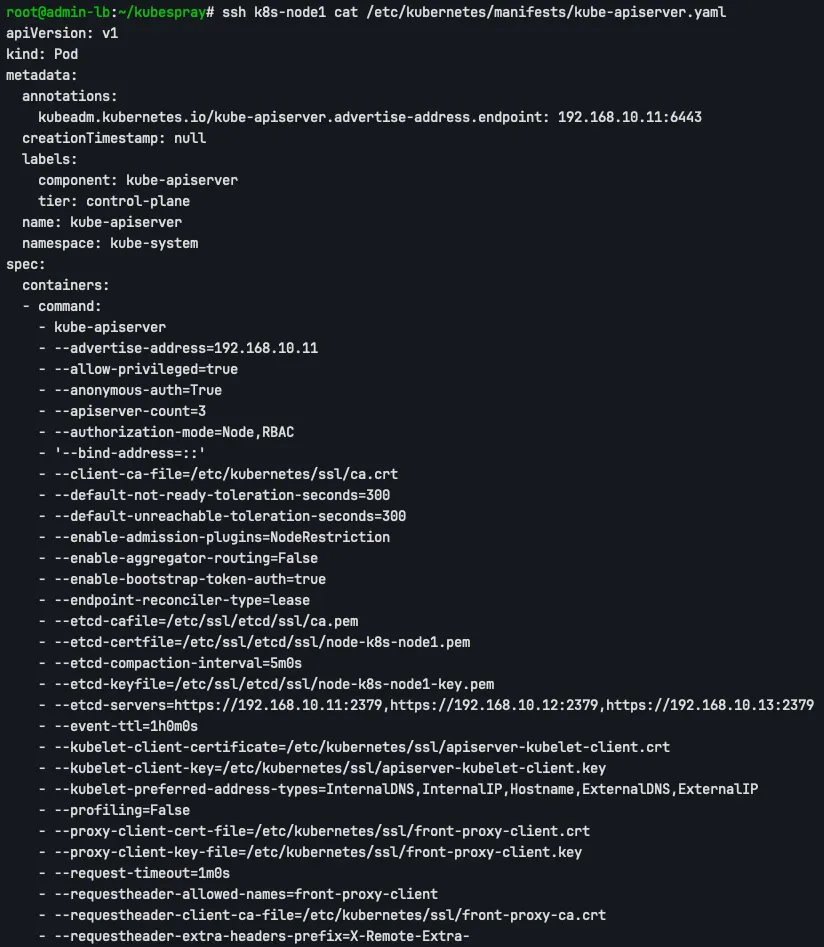 kube-apiserver manifest