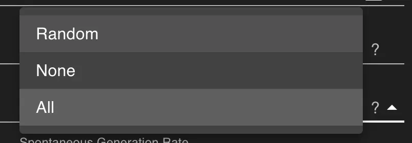 The different options for “Initial Positions”