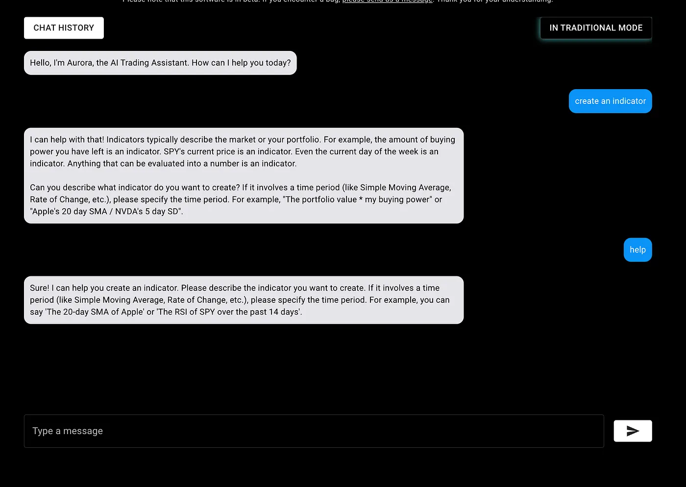 Chat with Aurora, the AI-Powered Finance Assistant