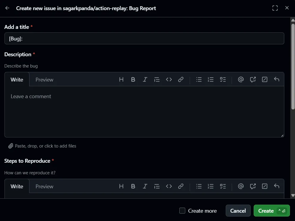 Template fields