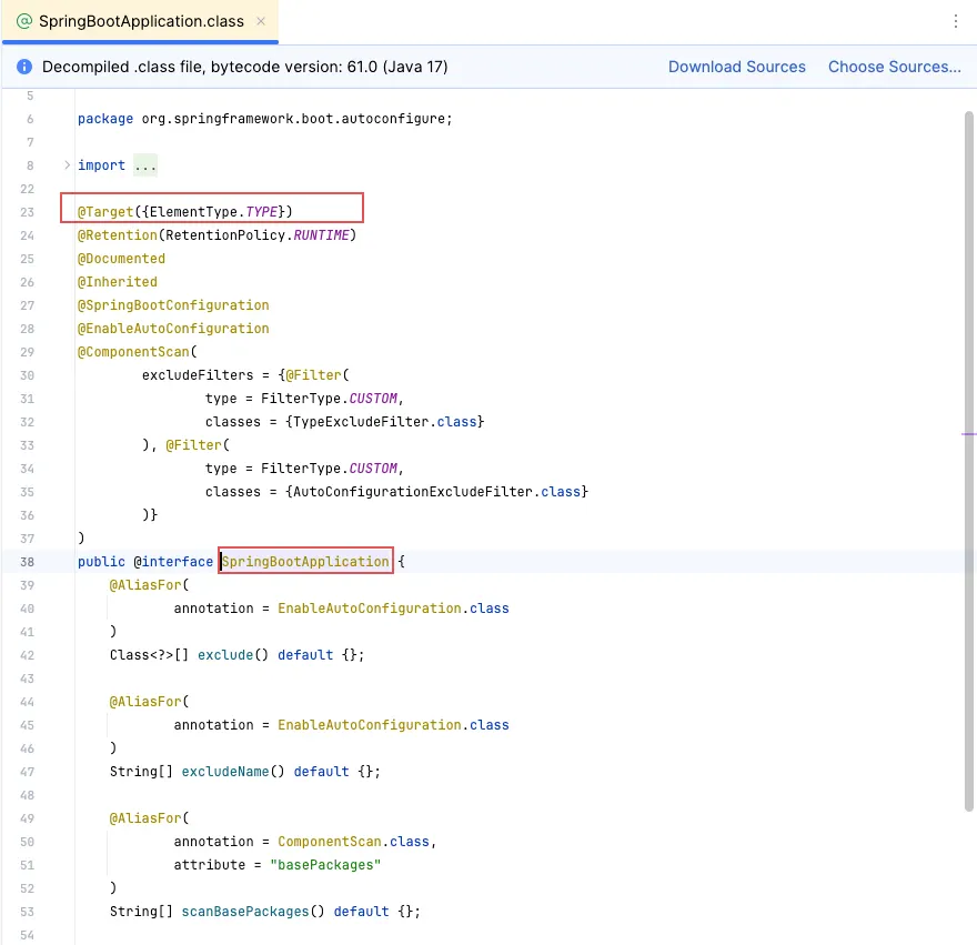 @SpringBootApplication annotation structure
