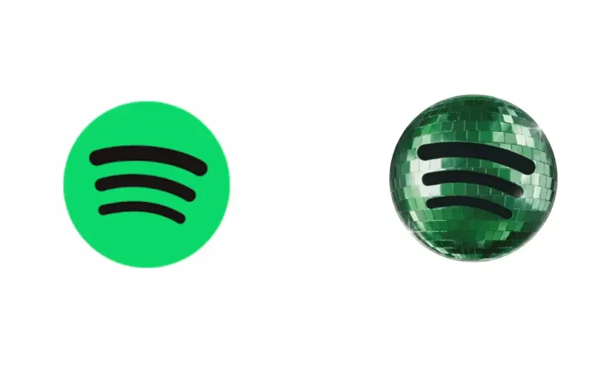Spotify’s celebratory (temporary) rebrand was named “discomorphism”