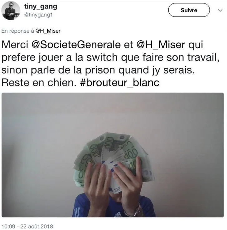 A tweet made by Augustin Inzirillo, the TinyNuke developer in 2018