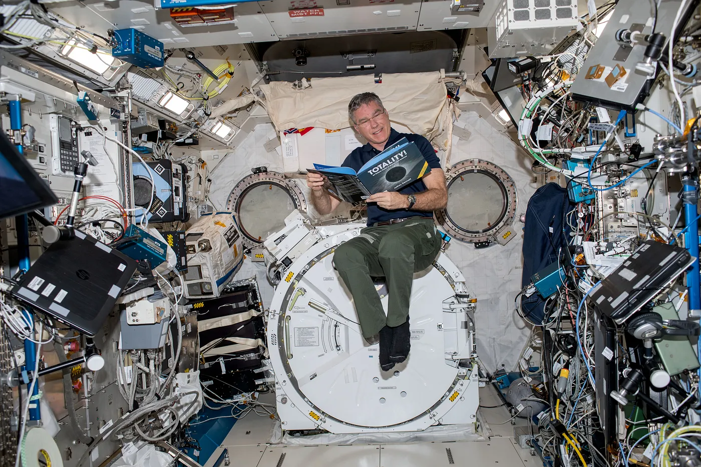 Astronaut Steve Bowen reads Totality! An Eclipse Guide in Rhyme and Science from the International Space Station.