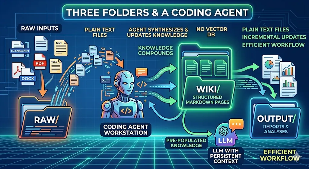 3 folders and a coding agent