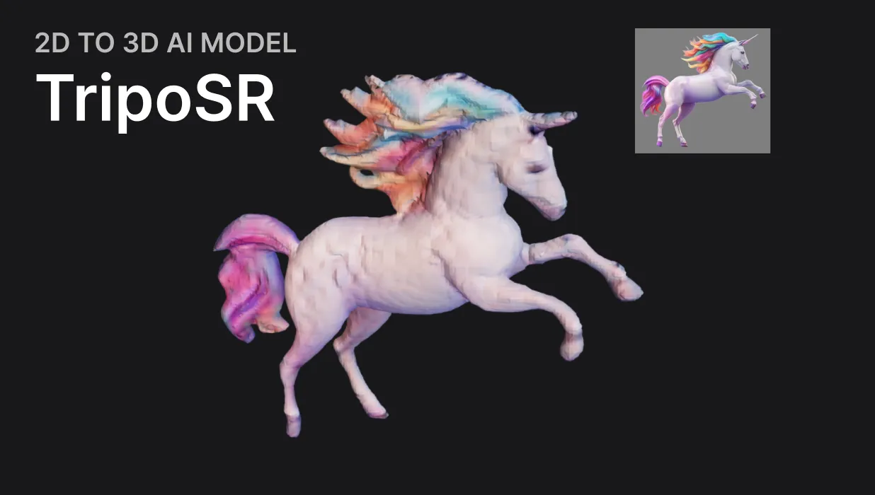 2D image to 3D object with AI: TripoSR Artificial Studio