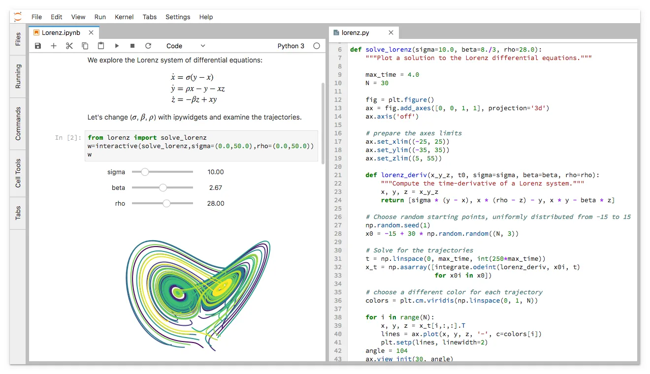 JupyterLab is an interactive development environment for working with notebooks, code, and data.