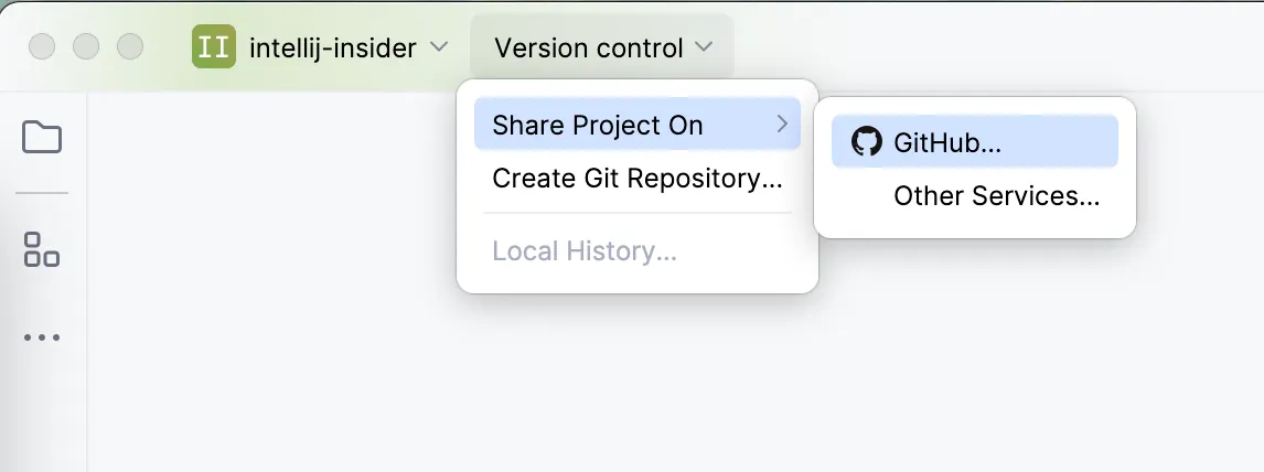 Sharing project on GitHub