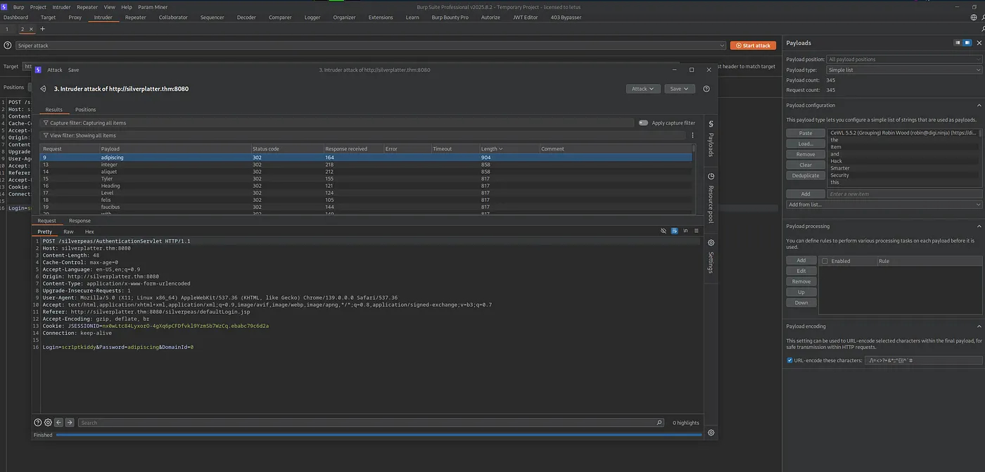Burp Suite Password Attack