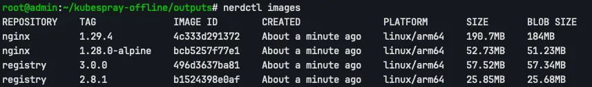 nerdctl images