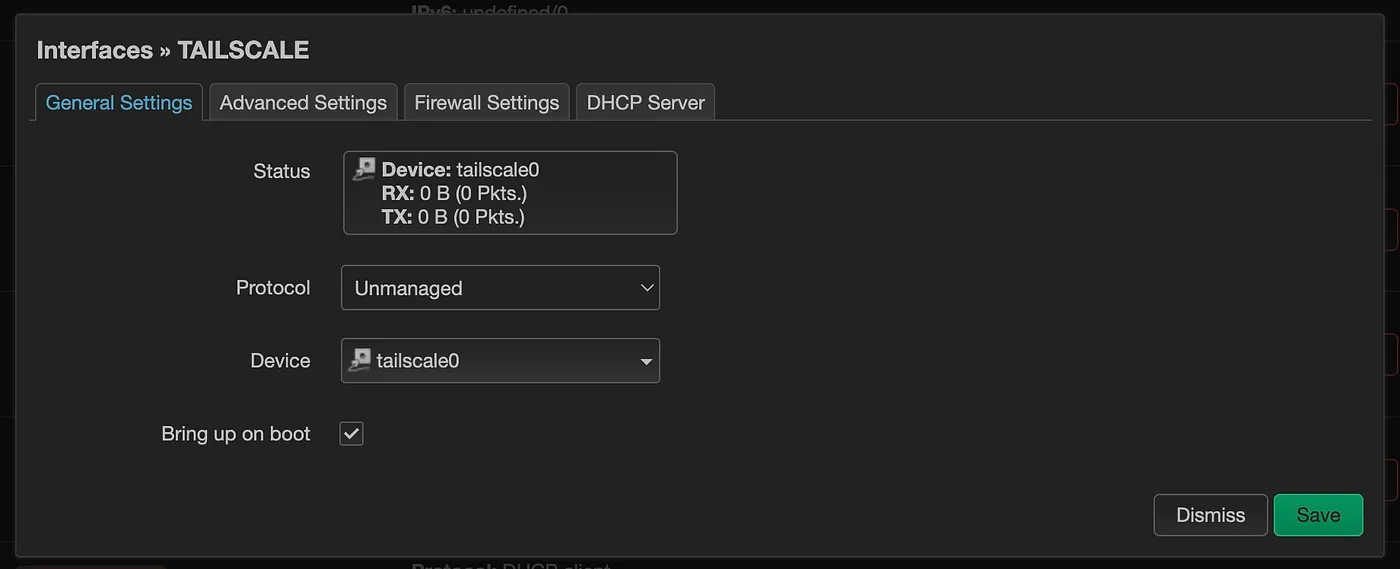 Tailscale interface