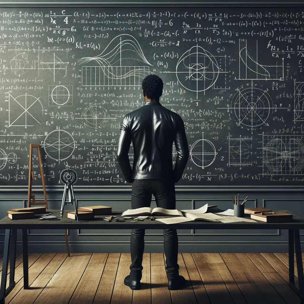 Image Generated by ChatGPT – man studying mathematics