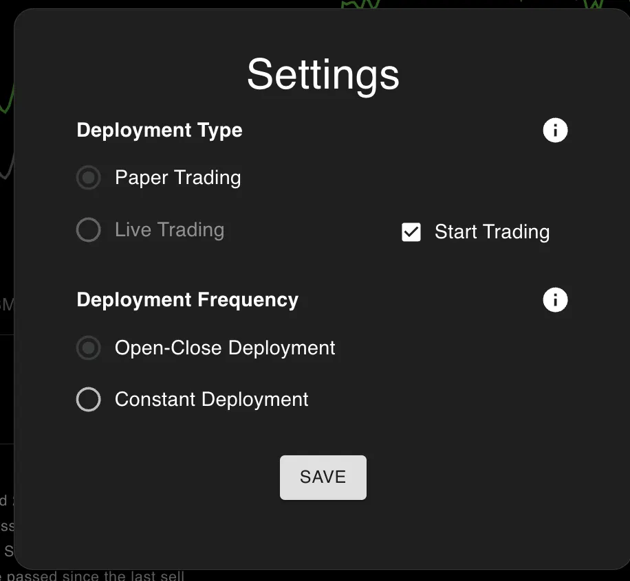 Optimization Settings of the Portfolio