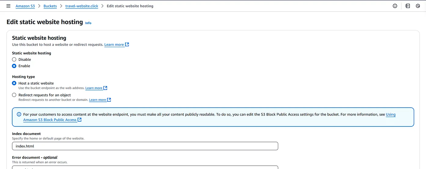 static web hosting