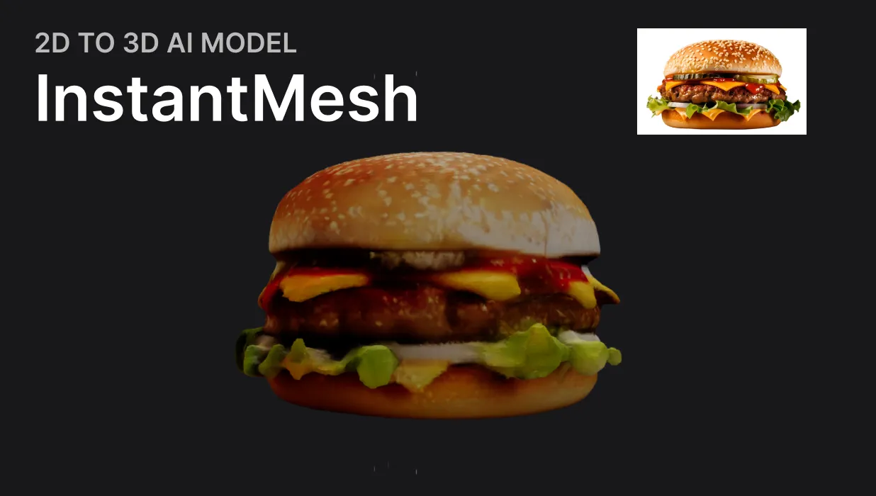 2D image to 3D object with AI: InstantMesh Artificial Studio