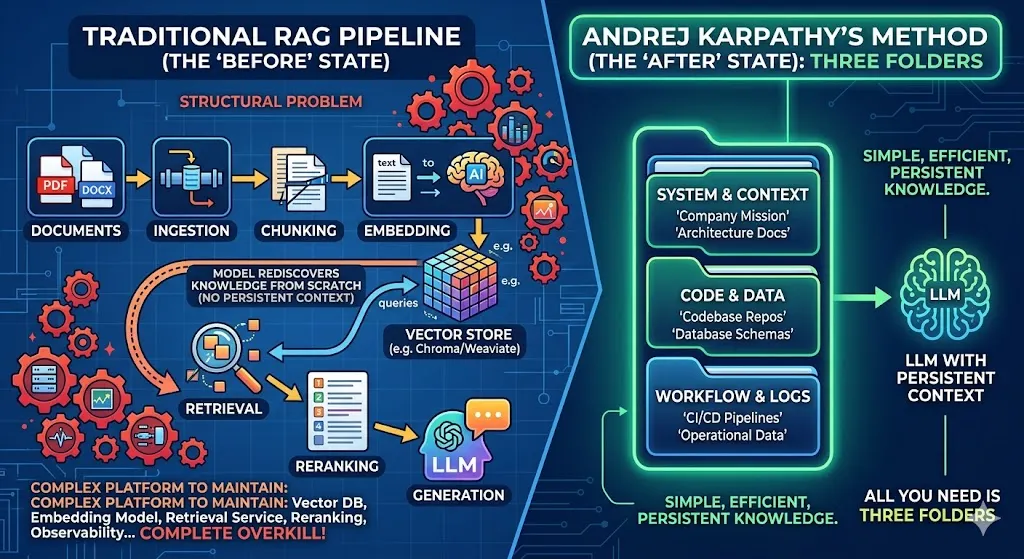 Andrej Karpathy Just Made RAG Obsolete — And All You Need Is Three Folders
