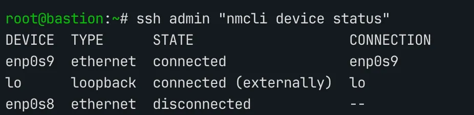 nmcli device status