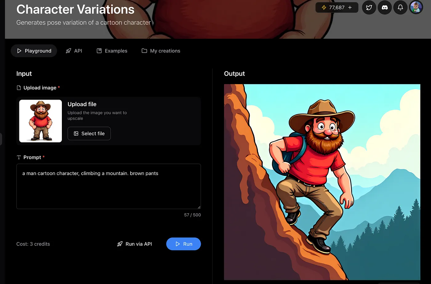 generate consistent character variations with AI artificial studio