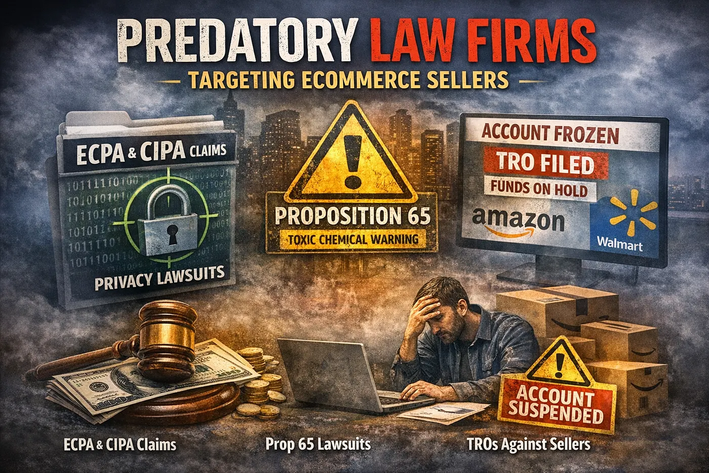 Illustration: predatory litigation and ecommerce legal threats