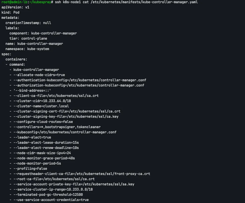 kube-controller-manager manifest