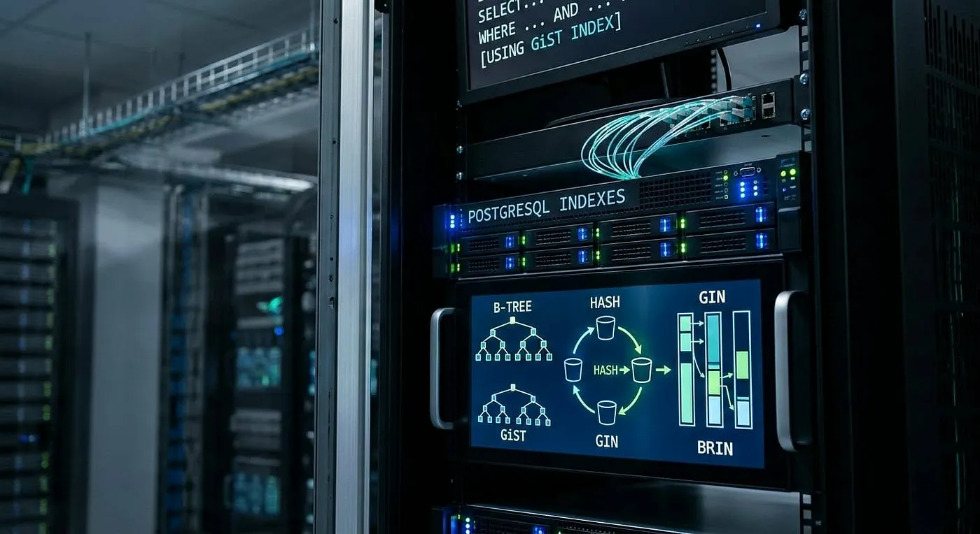 PostgreSQL indexing strategies illustrated with B-Tree and specialized index types