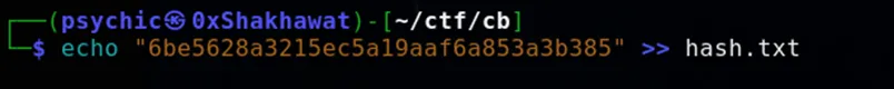 creating a hash file using echo