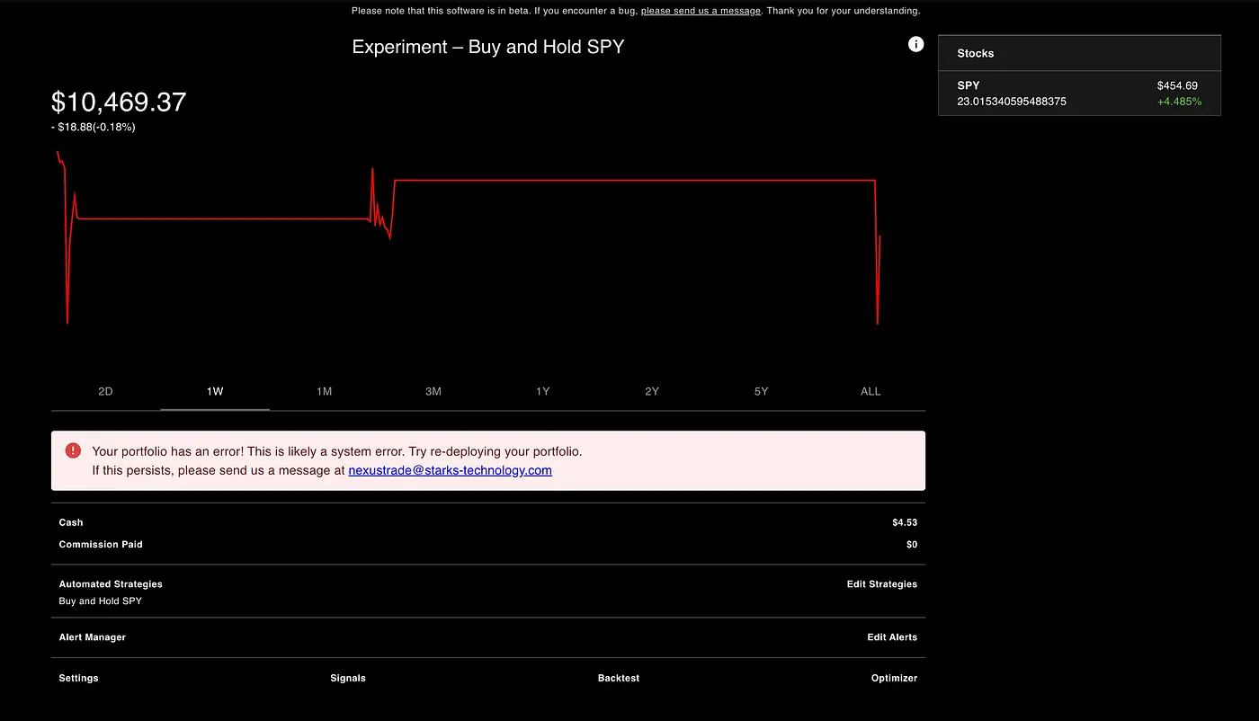 Picture of the new UI for portfolios with errors