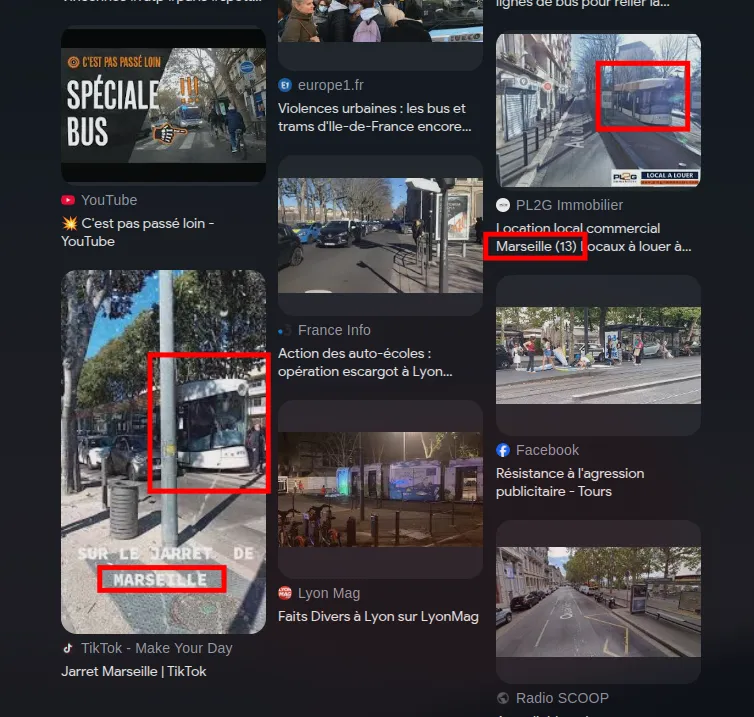 Identifying the tram as belonging to Marseille.