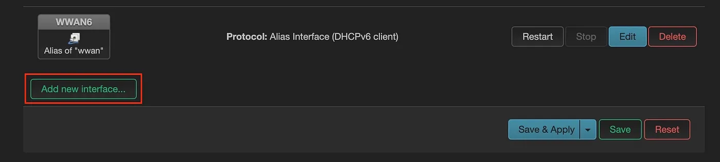 Add new interface
