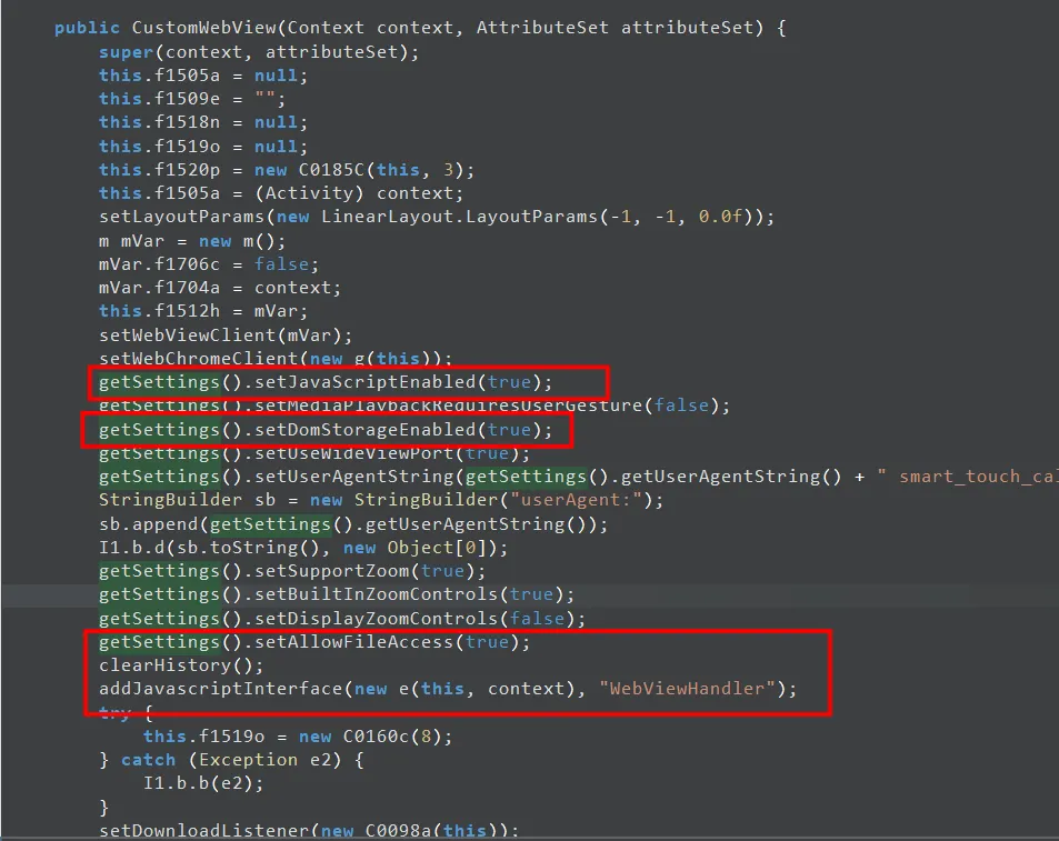 WebView Code Snippet 2