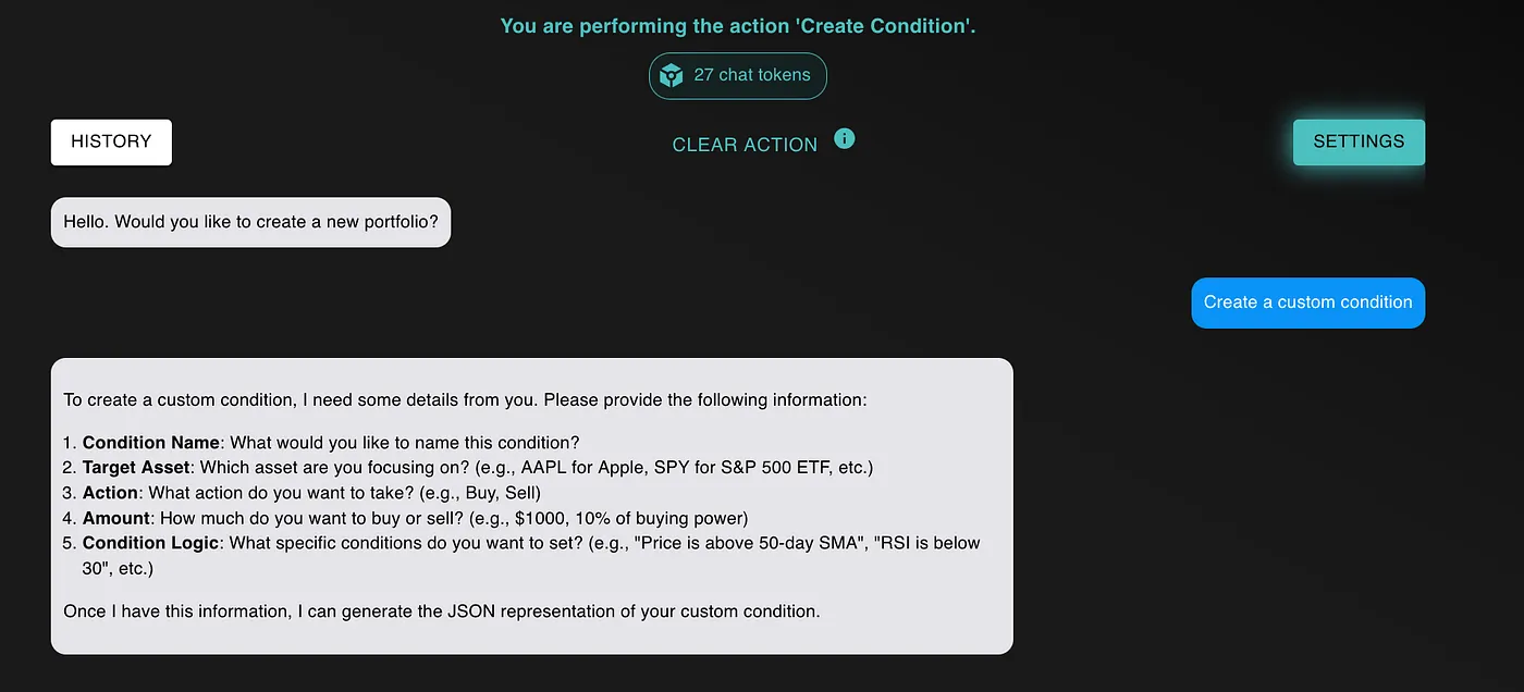 Creating a condition