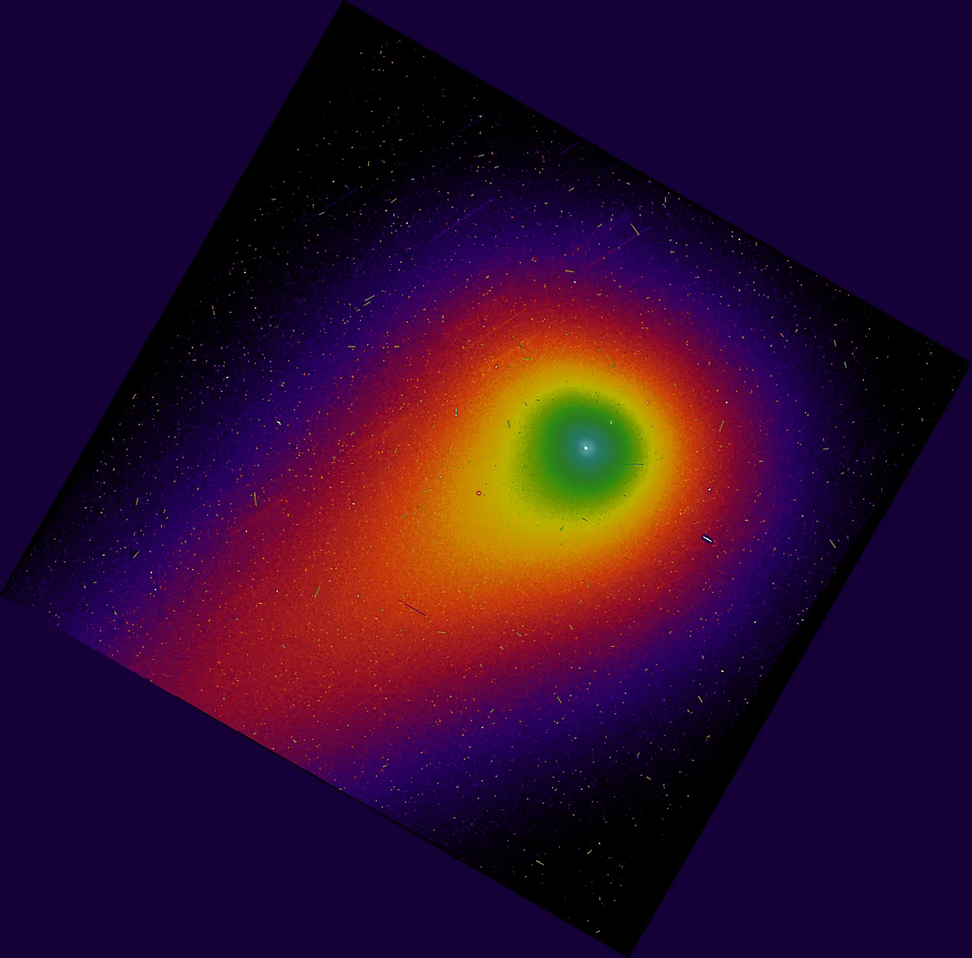 Hubble image showing triple jet structure and anti-tail on 3I/ATLAS January 7, 2026