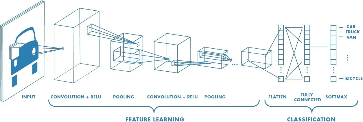 convoultional neural network processing an image