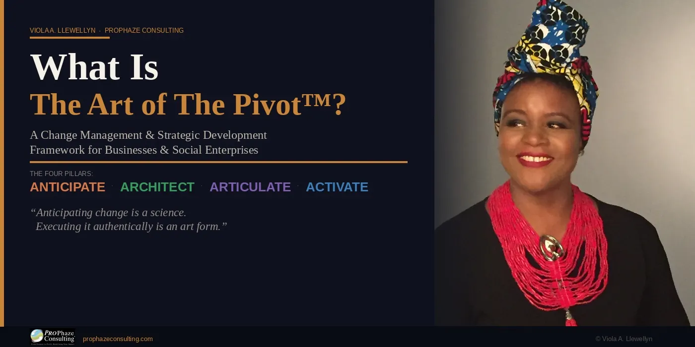 What Is The Art of The Pivot? — Viola A. Llewellyn, PROPhaze Consulting