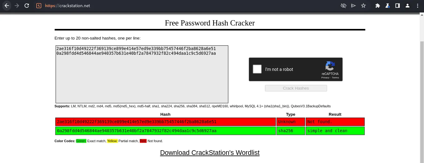 consuela’s password cracked!