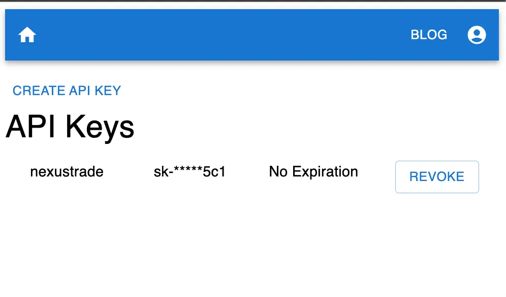 API Key list