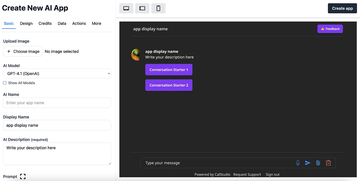 Bot configuration form