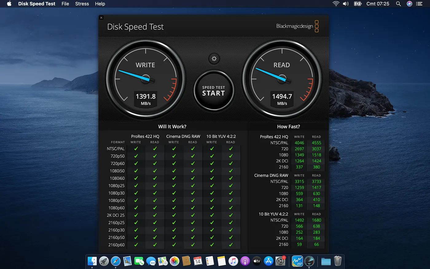 Samsung 970 EVO ile aldığım yazma ve okuma hızı.