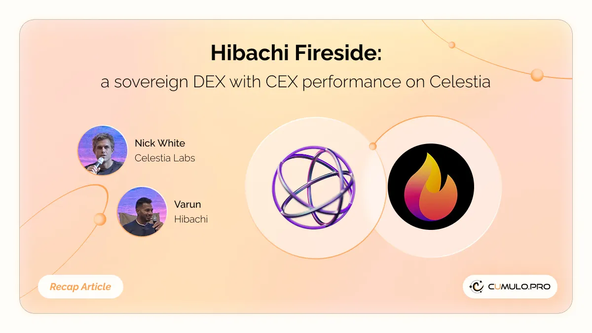 Hibachi Fireside: A Sovereign DEX with CEX performance on Celestia