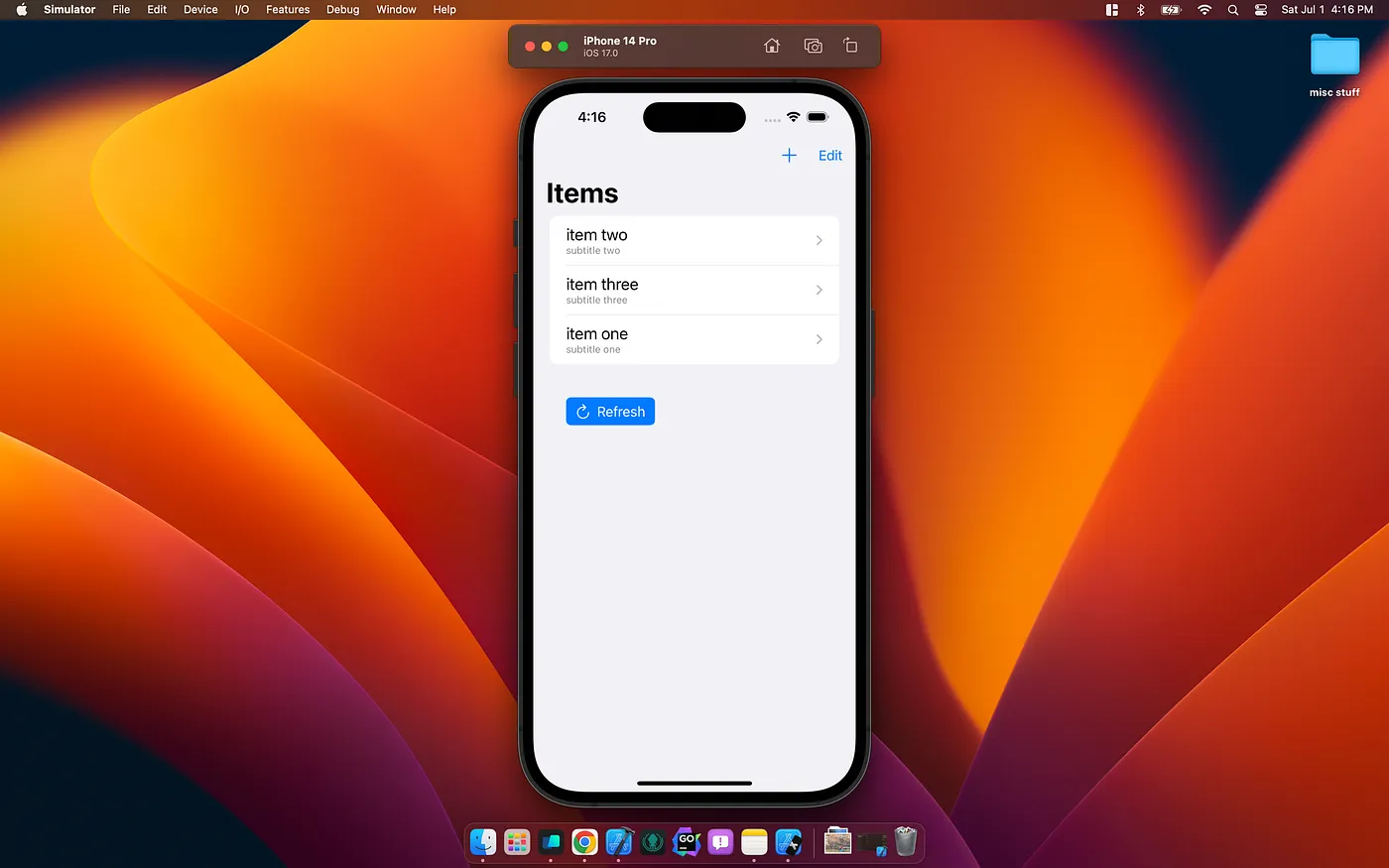 iOS app screenshot