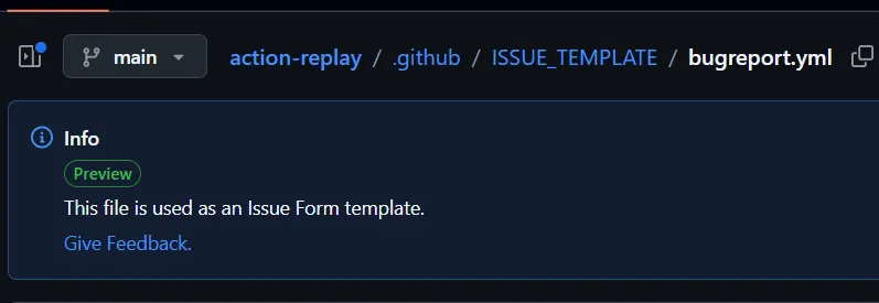 GitHub issue