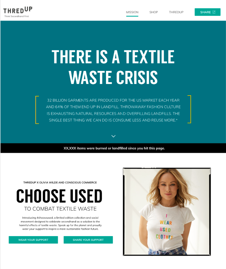 ThredUp Launched a 'Choose Used' Collection for Earth Day