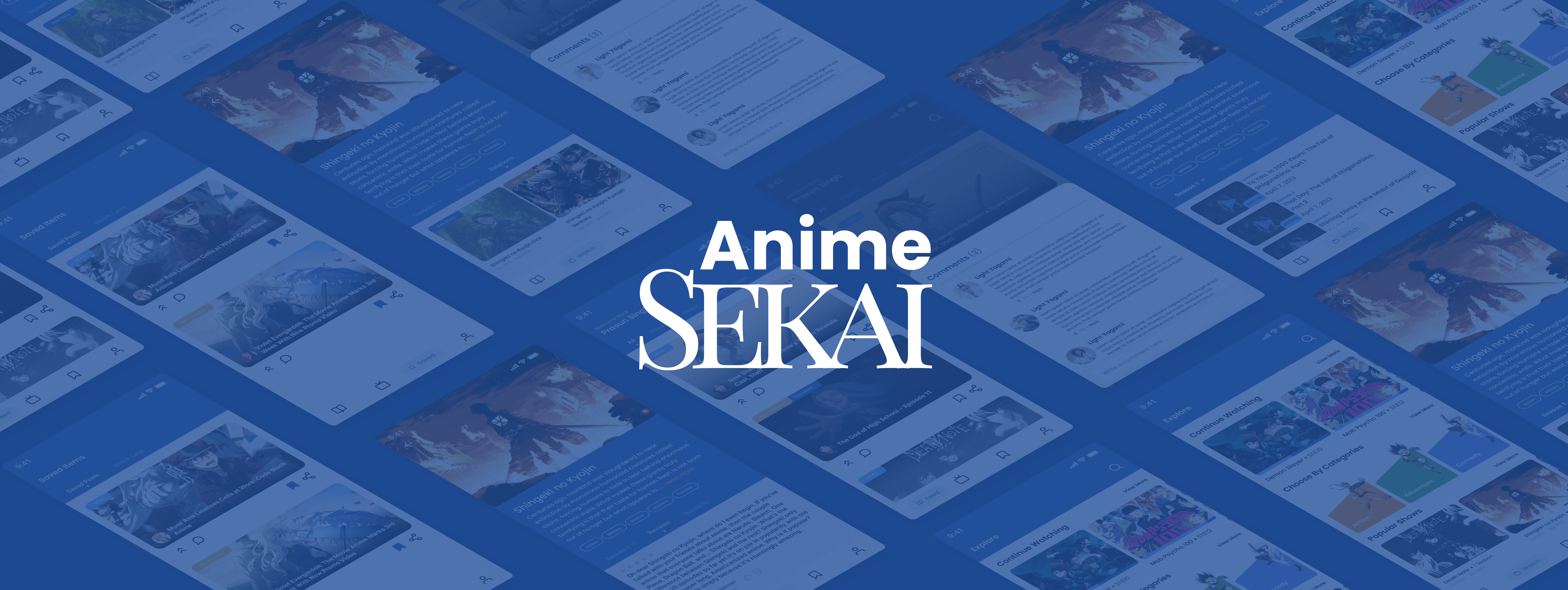 Light Version - Anime Streaming App  Mobile app design inspiration, App  design inspiration, Mobile web design