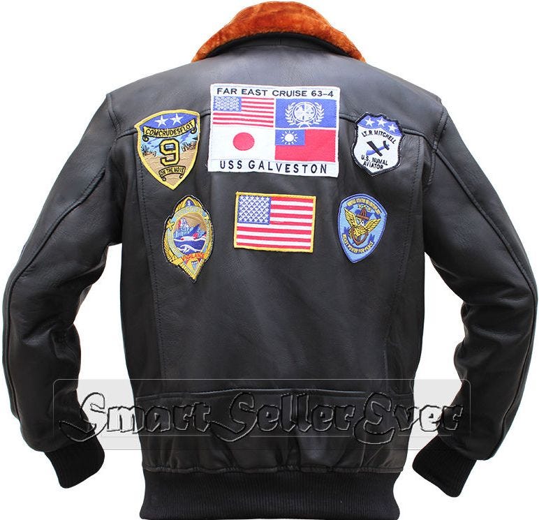 Tom Cruise Top Gun Pilot Black Fur Collar Leather Jacket for Men, by  Stanley Kathy