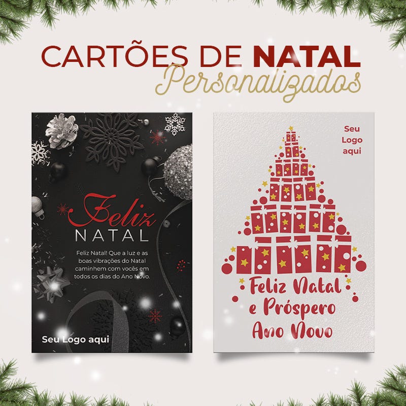 Cartões de Natal Personalizados para Imprimir - 400 Modelos - Gráfica  expanSSiva