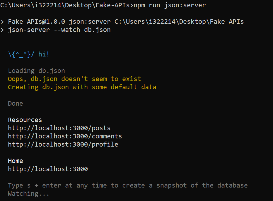 Fake api. Fake api